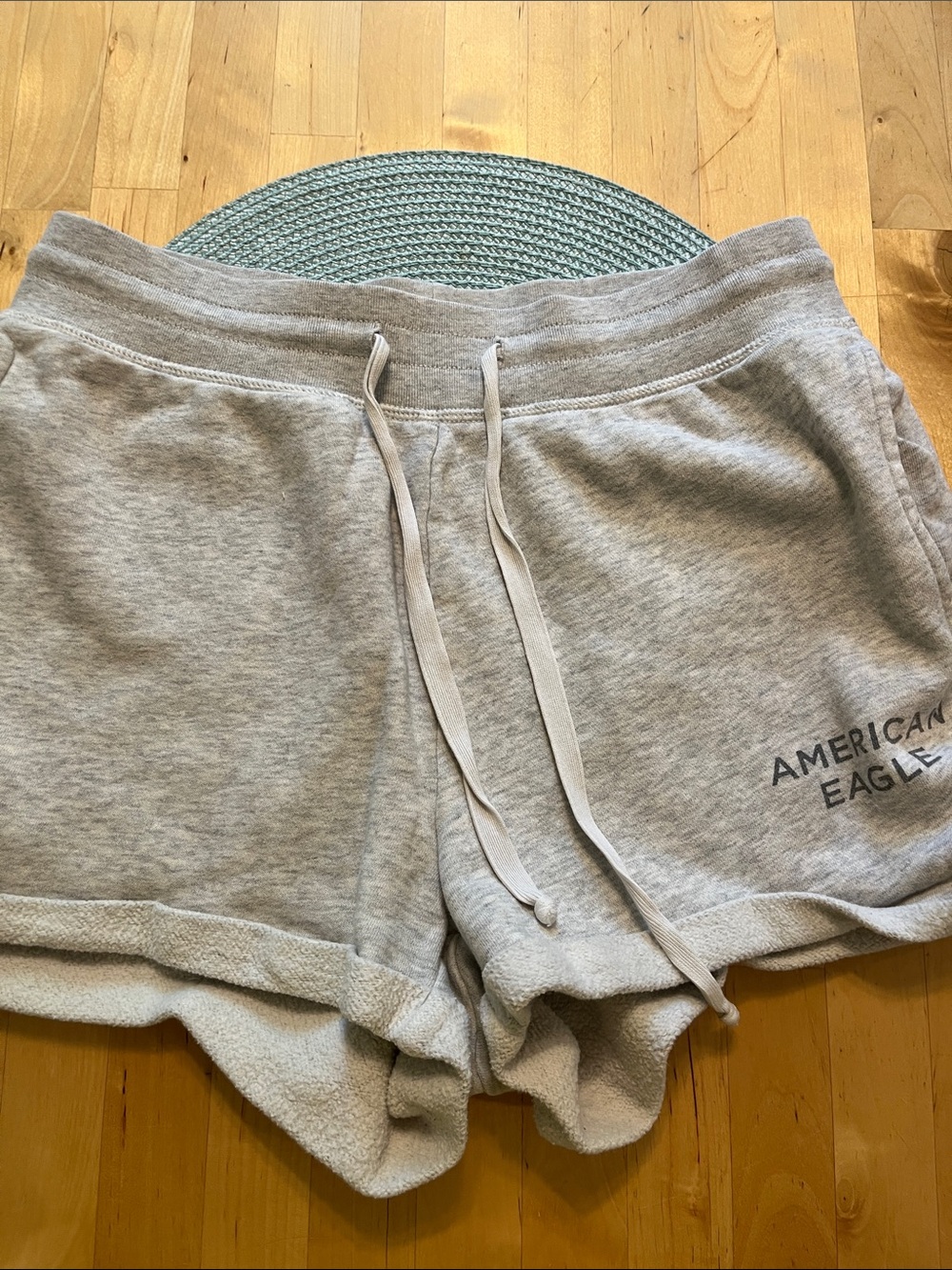 American Eagle Outfitters Light Gray Fleece Drawstring Shorts